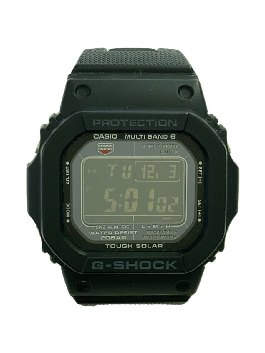 【中古】CASIO◆ソーラーウオッチ_G-SHOCK/デジタル/ステンレス鋼/BLK/BLK【服飾雑貨他】