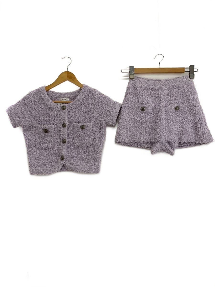 【中古】Darich◆25SS/色つやツィードセットアップ/FREE/ポリエステル/PNK/112524020//【レディース御召しもの】
