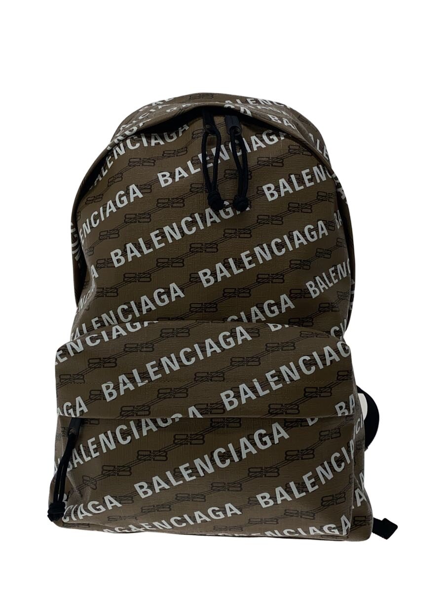 【中古】BALENCIAGA◆シグナチャーバックパック/BBモノグラム/背嚢/PVC/CML/総柄/713044 210HE 7061【御徒面子】
