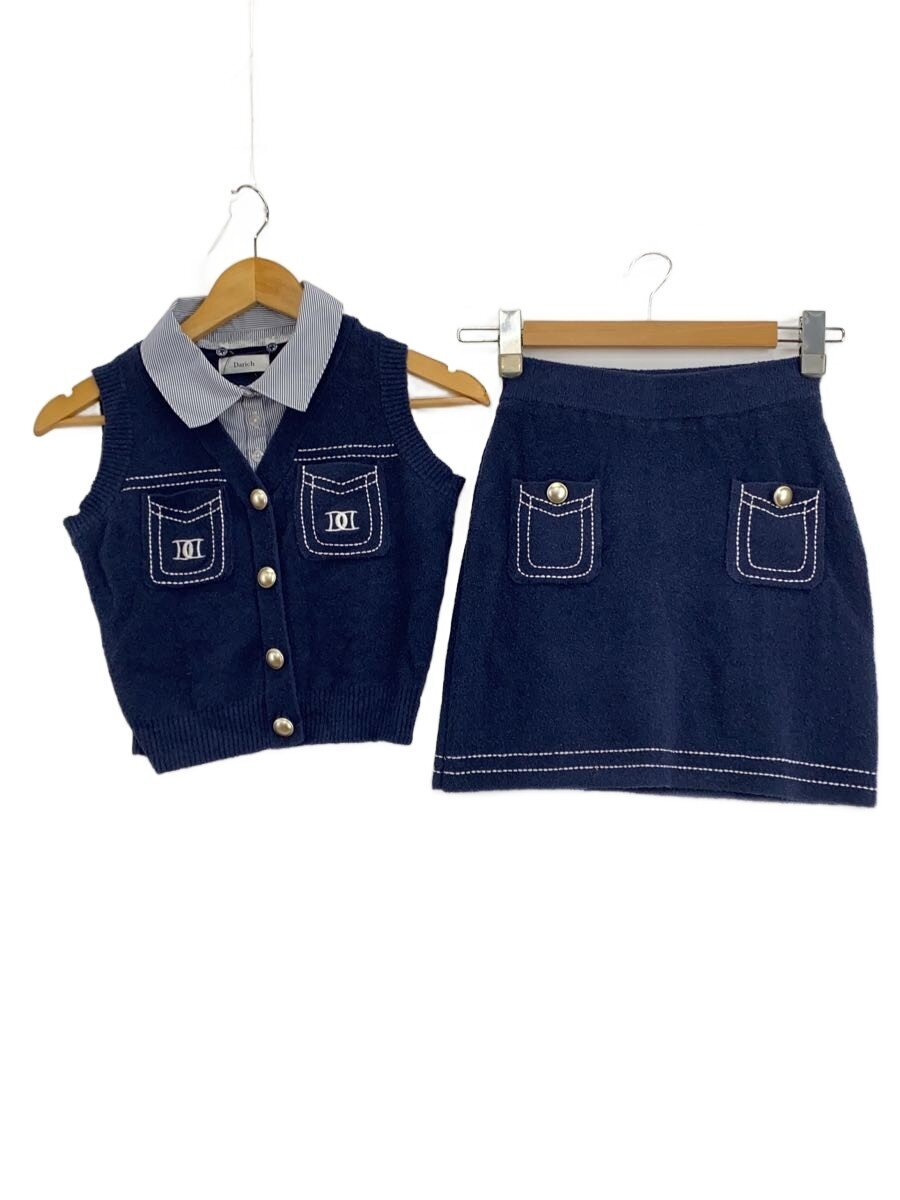 【中古】Darich◆25SS/DDロゴタイプ/セットアップ/L/ポリエステル/NVY/112524021//【レディース御召しもの】