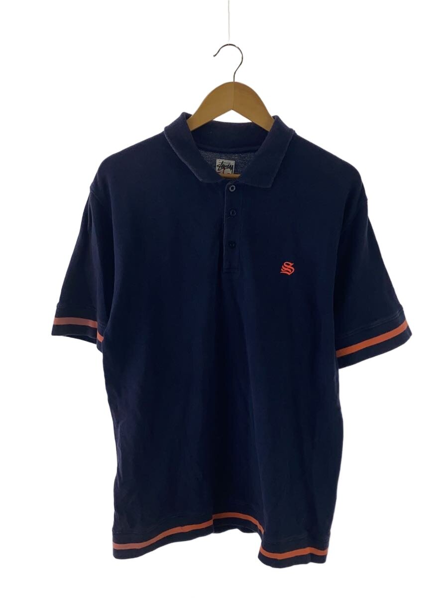 【中古】STUSSY◆スポーツシャツ/L/綿織物/NVY【メンズウェア】