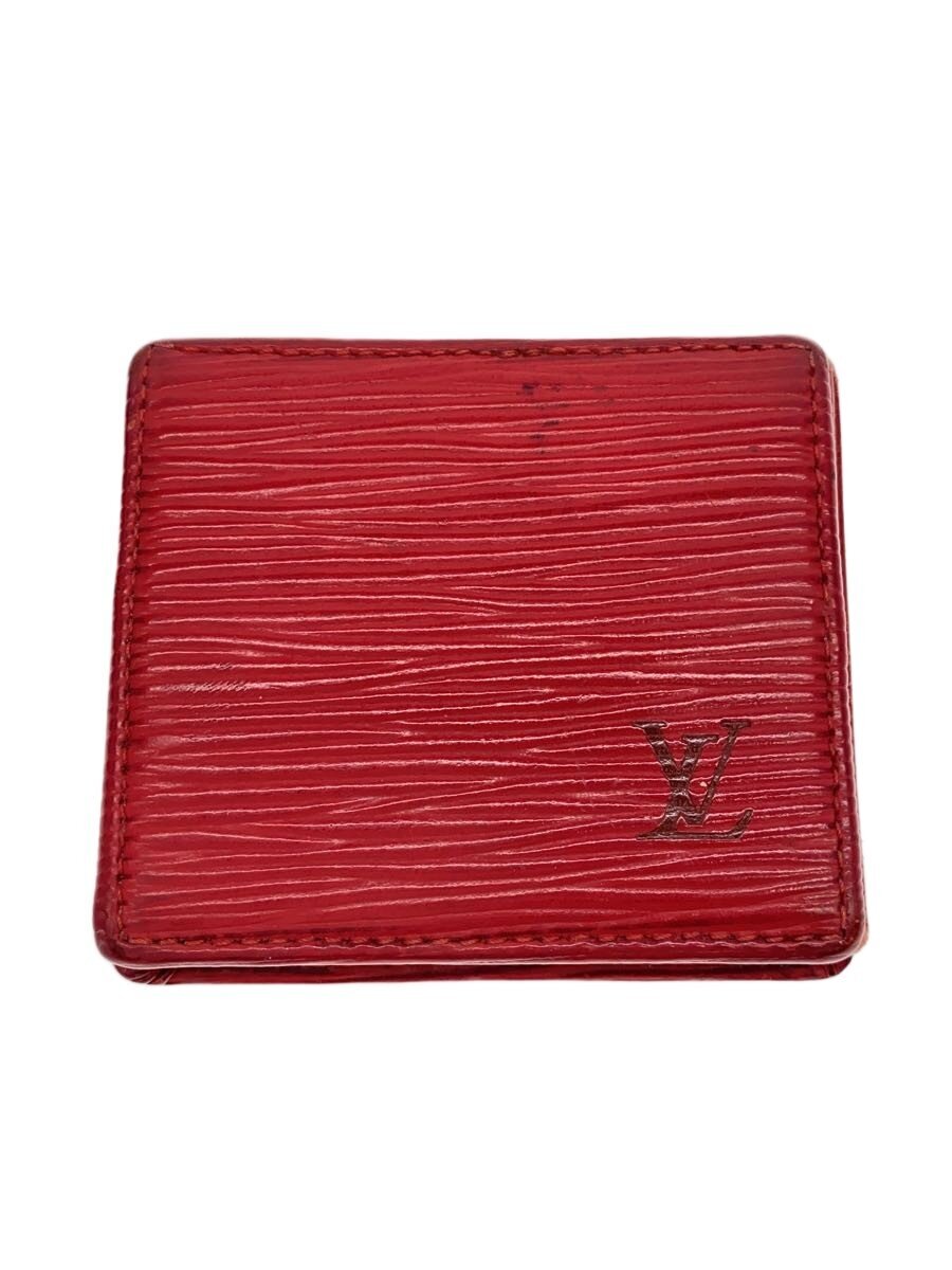 【中古】LOUIS VUITTON◆ポルト・モネ・ボワット_エピ/なめし革/RED/レディース【服飾雑貨他】