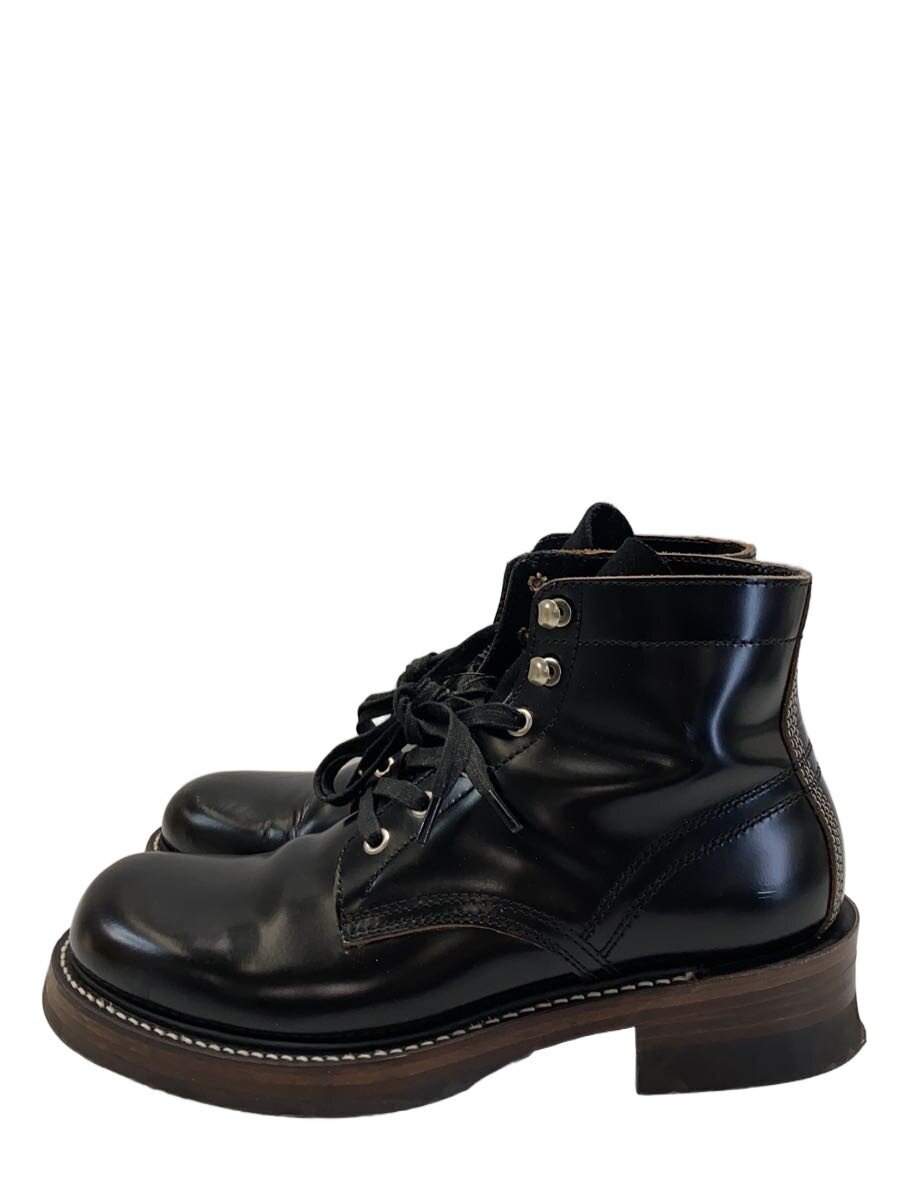 【中古】TOYs McCOY◆WORK BOOTS SAXON GLASS LEATHER/US8/BLK/なめし革/TMA2307/キズあり//【シューズ】