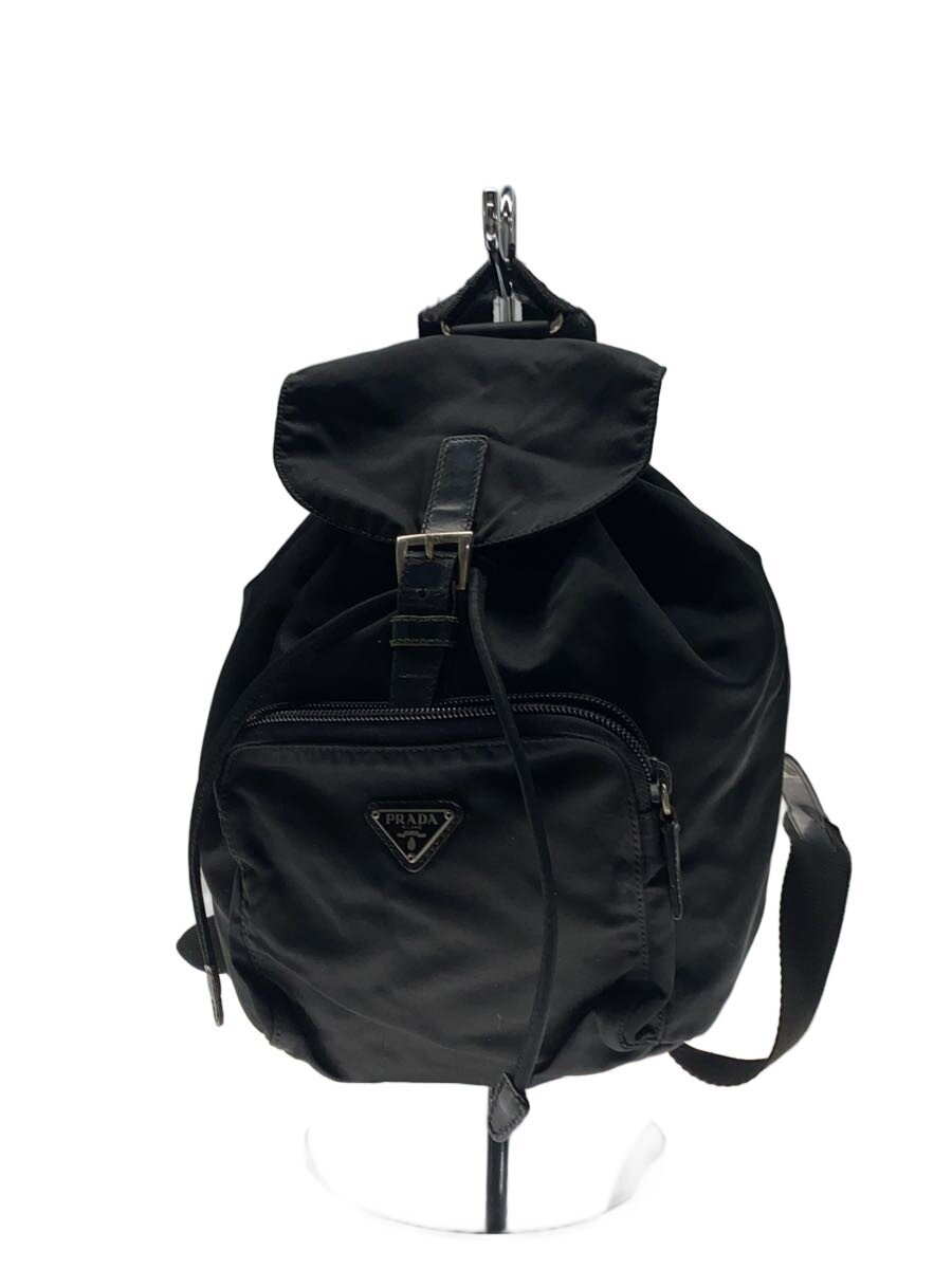 【中古】PRADA◆背嚢/ナイロン/BLK/35//【御徒面子】