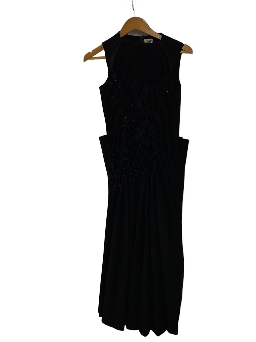 【中古】noir kei ninomiya◆ノースリーブ衣装/S/手風琴筋目/ポリエステル/BLK/3P-O014【レディースお召しもの】