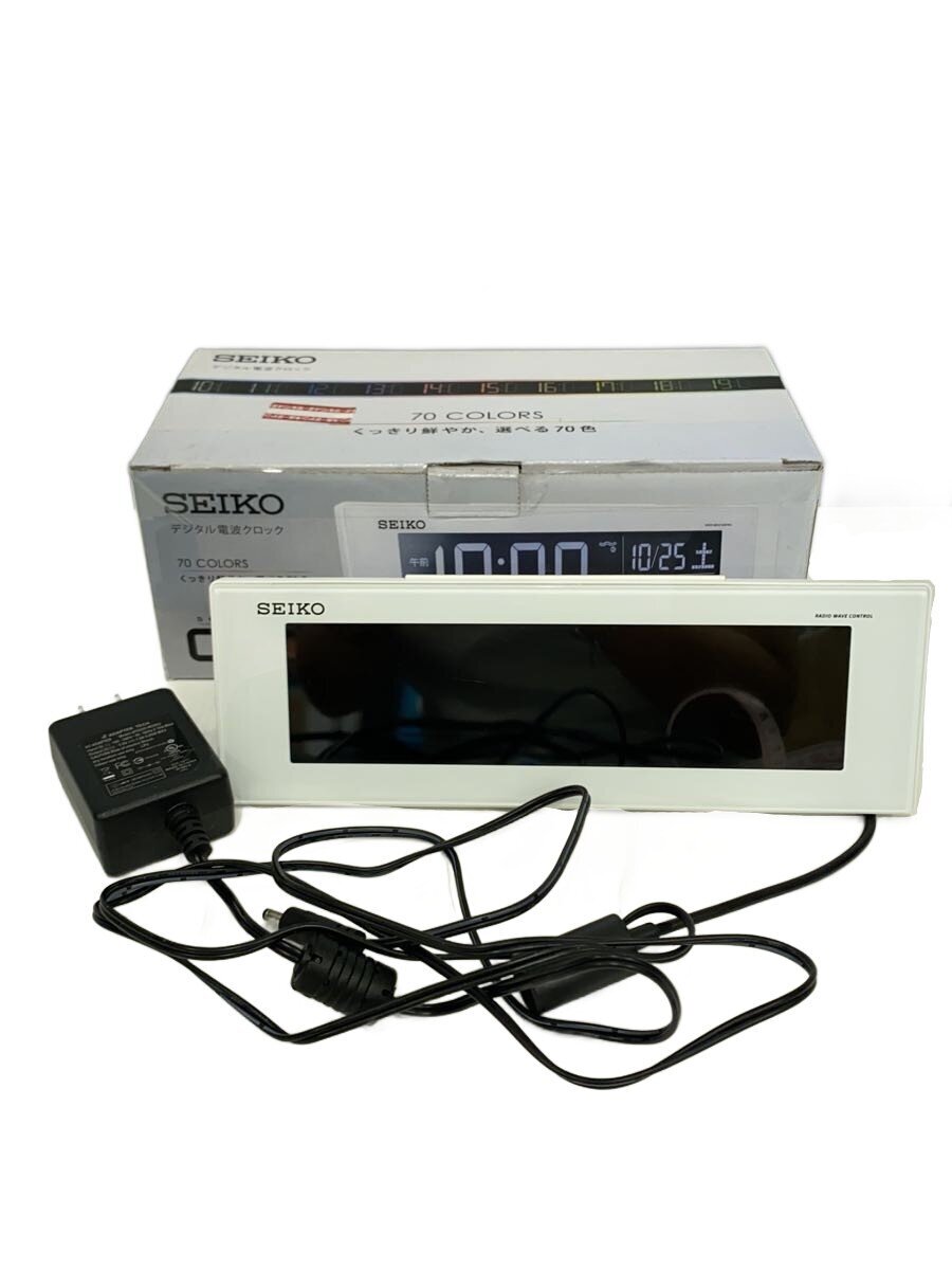 【中古】SEIKO◆デジタル電波クロック/デジタル/BLK/DL305W【インテリア小物・日用雑貨】