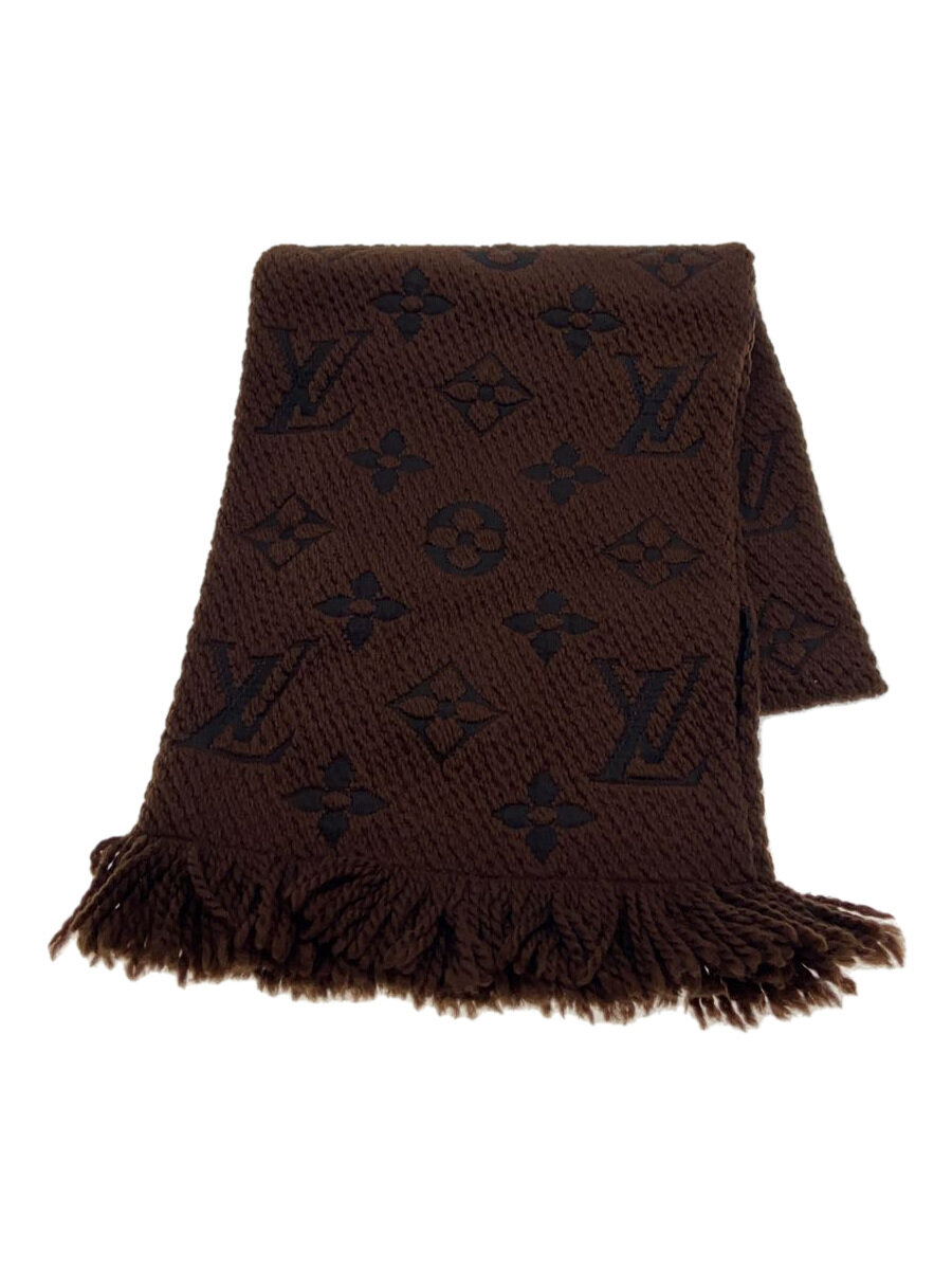 【中古】LOUIS VUITTON◆エシャルプ・ロゴマニア_モノグラム_BRW/羊毛/BRW/メンズ//【服飾雑貨他】