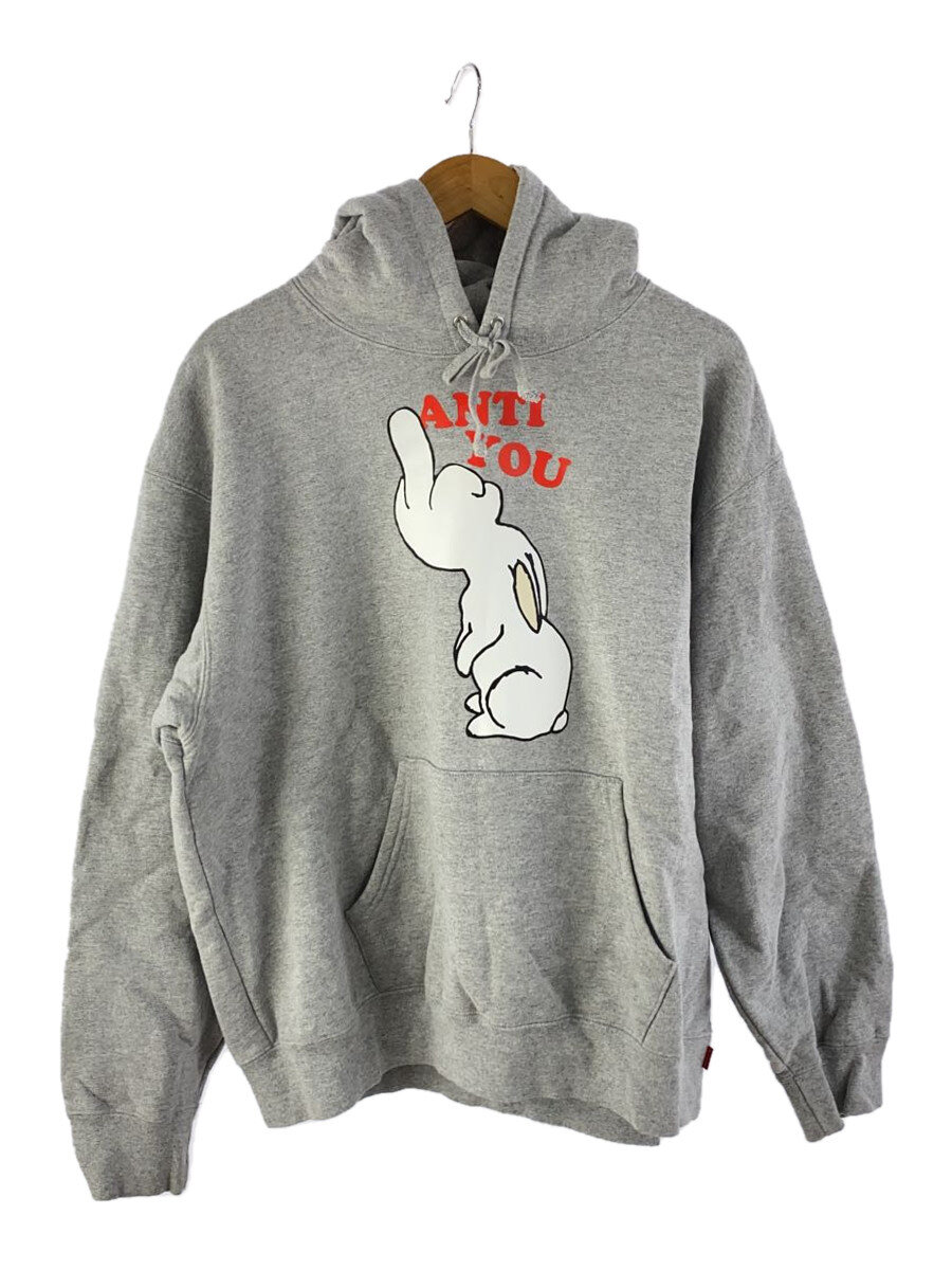【中古】Supreme◆23SS/Anti You Hooded Sweatshirt/流汗/L/綿織物/GRY/刷り上げる//【メンズウェア】