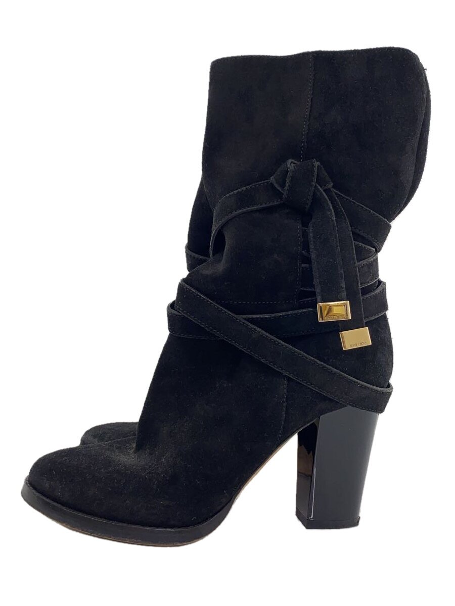 【中古】JIMMY CHOO◆ブーツ/36/BLK/スウェード【シューズ】