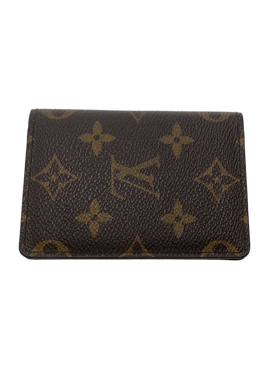 【中古】LOUIS VUITTON◆オーガナイザー・ドゥ・ポッシュ_モノグラム・帆布/なめし革/BRW/メンズ【服飾雑貨他】