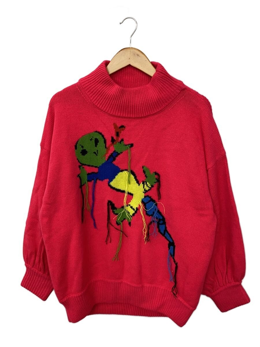 【中古】RE./編み物・スウェーター(朦々たる)/--/アクリル樹脂/PNK/21SS-ST010【レディースお召しもの】