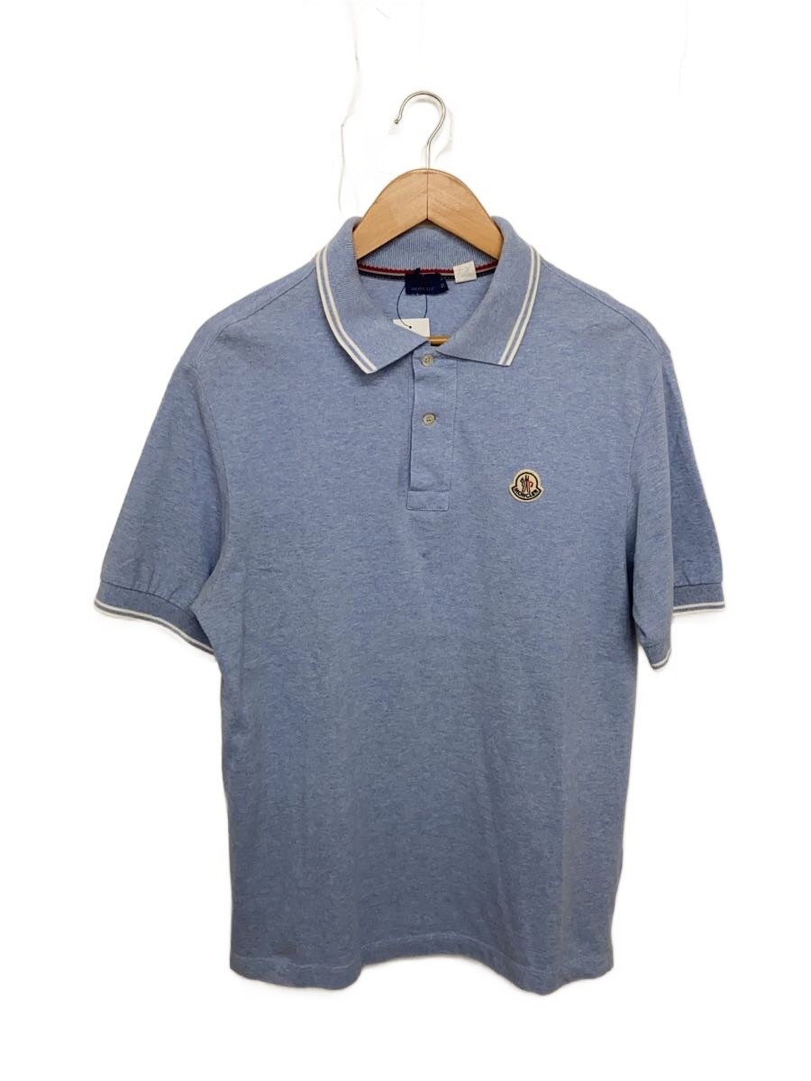 【中古】MONCLER◆90s/スポーツシャツ/M/綿織物/BLU【メンズウェア】