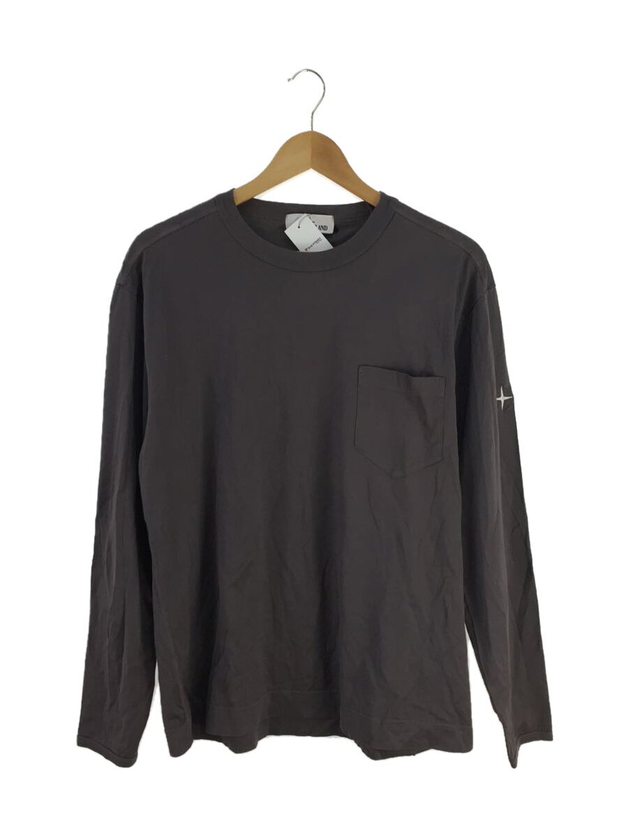 【中古】STONE ISLAND◆長袖ティーシャツ/L/綿織物/GRY//【メンズウェア】