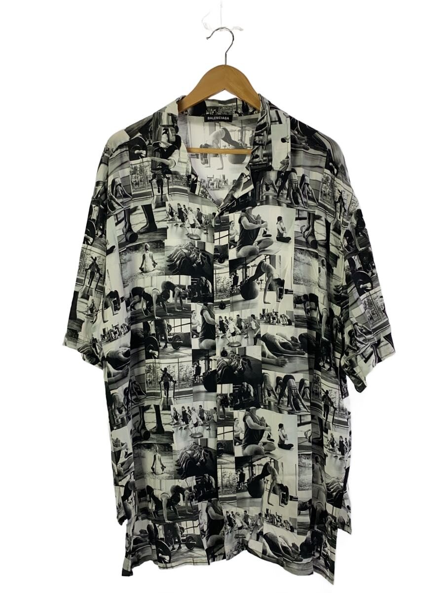 【中古】BALENCIAGA◆19SS/Yoga Print Vacation Shirt/半袖シャツ/36/レーヨン/ホワイト/総柄//【メンズウェア】｜2ｎｄ STREET 店