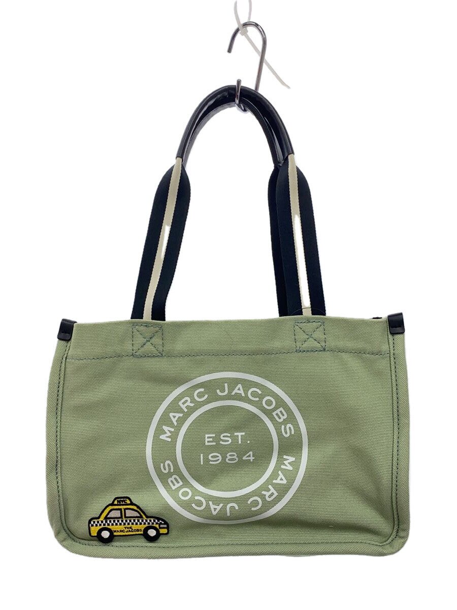 【中古】MARC JACOBS◆トートバッグ/帆布/菩提樹緑であること/刷り上げる/H050M06FA21/ロゴタイプ/紋章/ワンポイント【御徒面子】