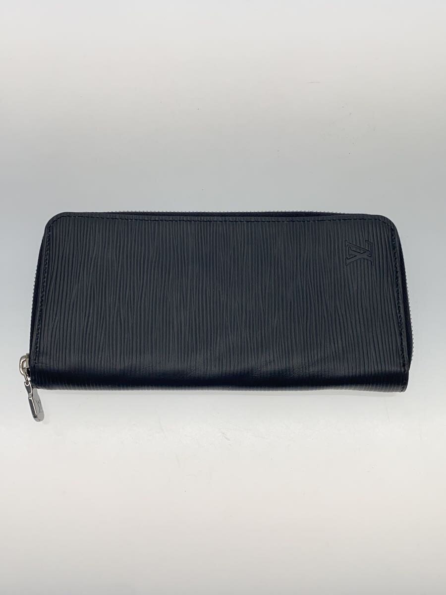 【中古】LOUIS VUITTON◆ジッピー・ウォレット・ヴェルティカル_エピ_BLK/レザー/BLK/メンズ【服飾雑貨他】