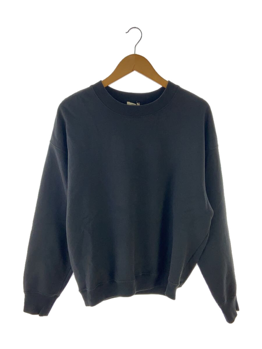 【中古】awasa_アワサ/24AW スーピマエイジングコットンクルーネックスウェット/SIZE:1/黒いこと/無地【メンズウェア】