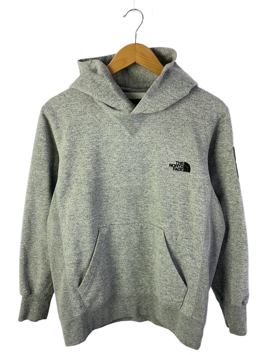 【中古】THE NORTH FACE◆SQUARE LOGO HOODIE_スクエアロゴフーディー/M/ポリエステル/GRY【メンズウェア】