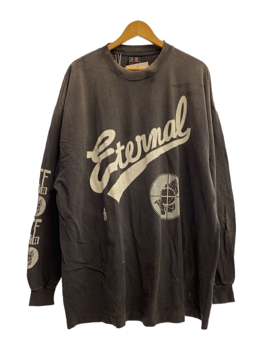 【中古】SAINT MICHAEL◆プルオーバー/os/綿織物/GRY/無地/SM-HR8-0000-C02【メンズウェア】