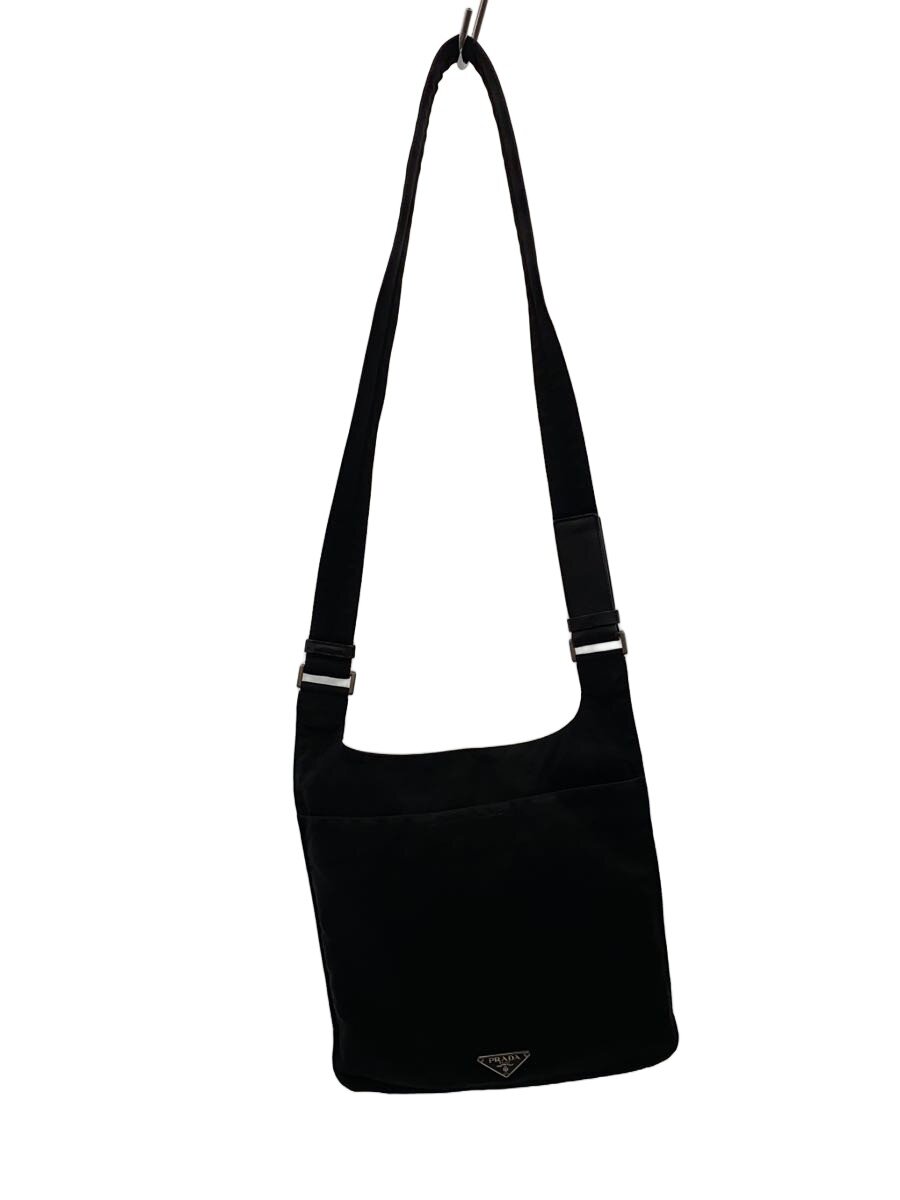 【中古】PRADA◆ショルダーバッグ/ナイロン/ブラック/無地/内側破れ/全体ヨゴレ【バッグ】｜2ｎｄ STREET 店