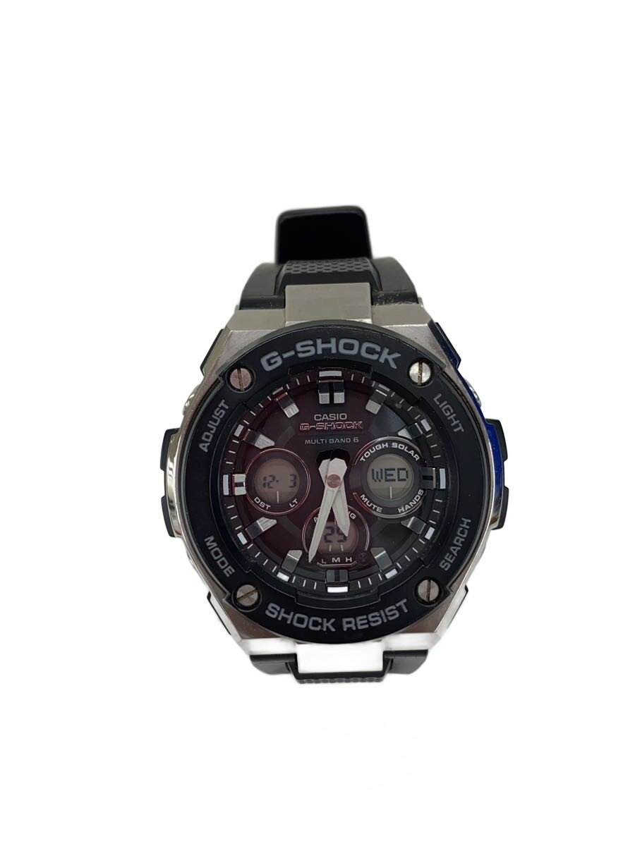 【中古】CASIO◆ソーラーウオッチ・G-SHOCK/デジアナ/天然ゴム/BLK/BLK/SS【服飾雑貨他】