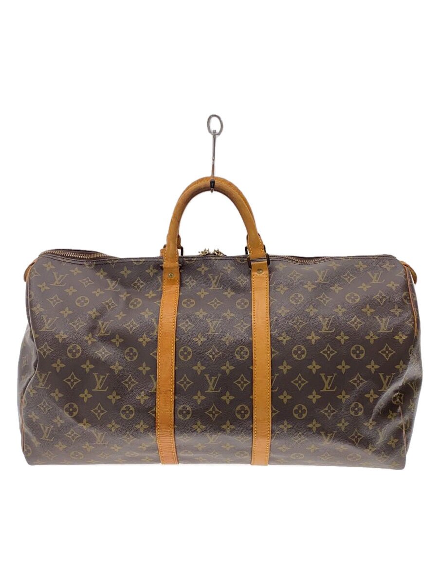 【中古】LOUIS VUITTON◆キーポル55_モノグラム・帆布_BRW/PVC/BRW//【御徒面子】