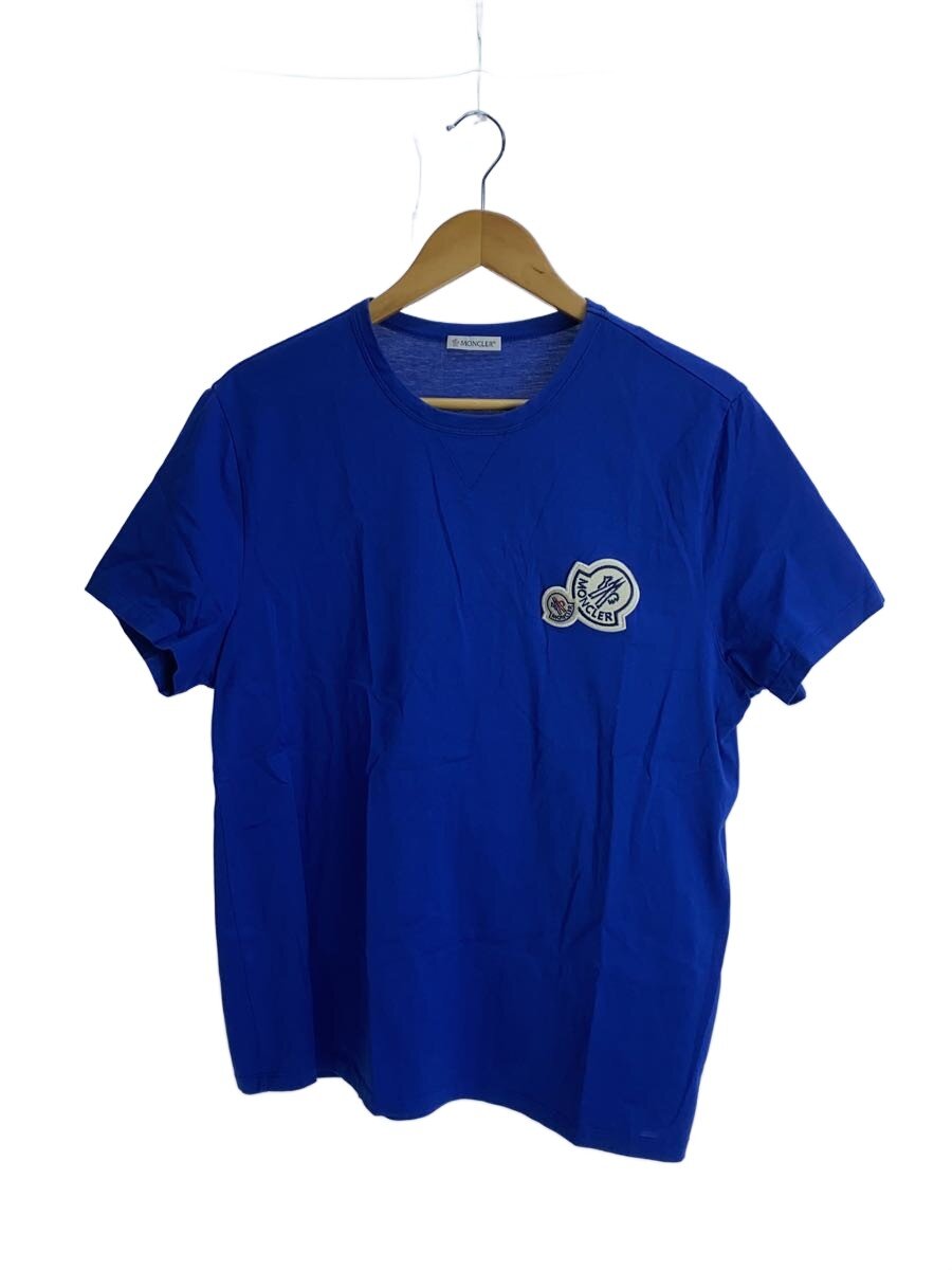 【中古】MONCLER◆19SS/ロゴワッペンクルーネックT/MAGLIA T/ティーシャツ/L/BLU/E20918032500 8390Y//【メンズウェア】