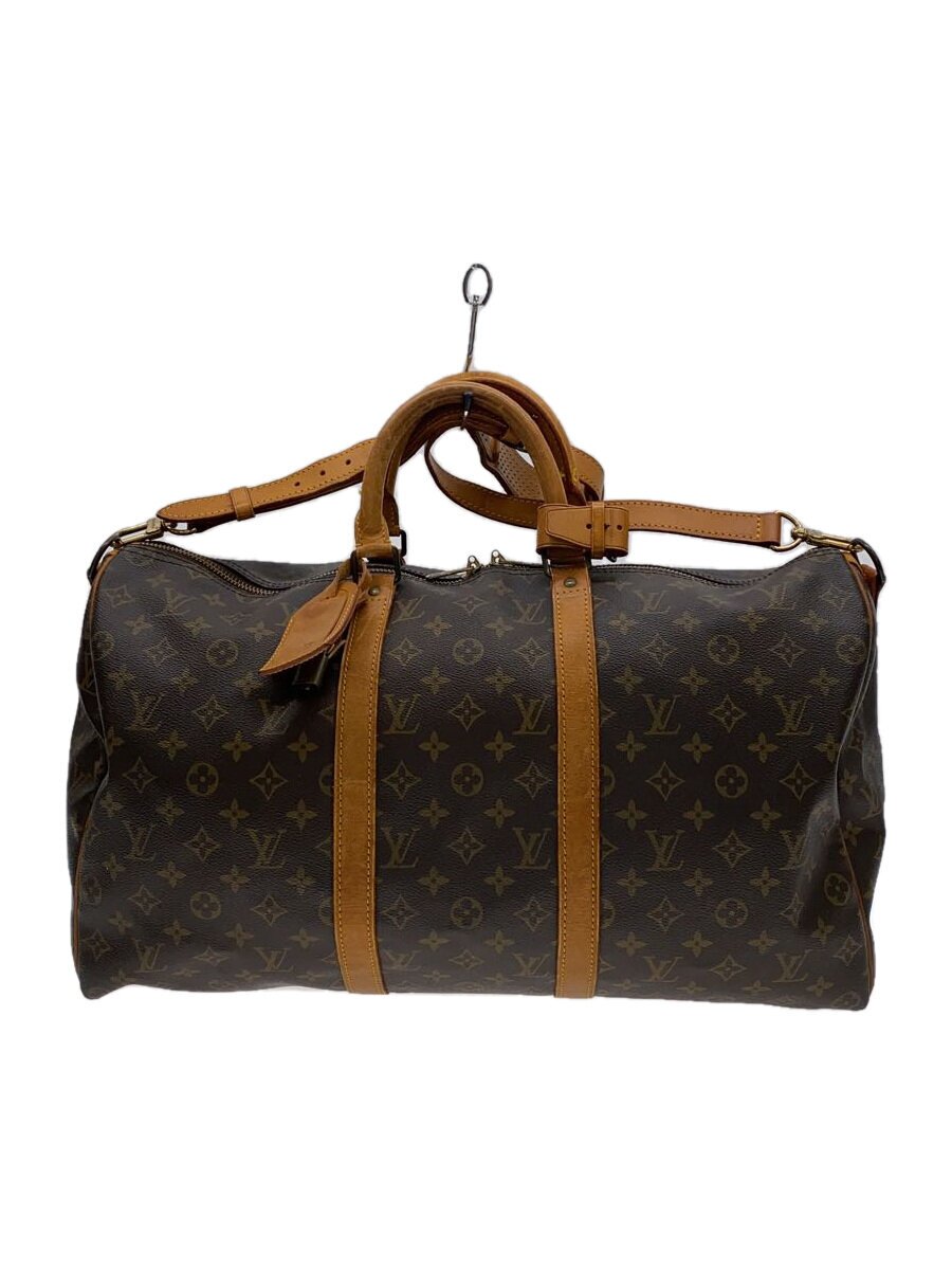 【中古】LOUIS VUITTON◆キーポル50_モノグラム・帆布_BRW/PVC/BRW【御徒面子】