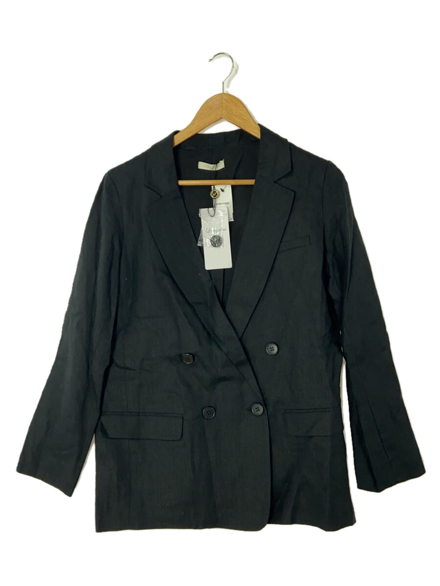 【中古】Loungedress(Loungedress GALLARDAGALANTE)◆引き船付/ダブル/テーラードジャケット/FREE/リネン/BLK/LDZ1021207A0001//【レディース御召しもの】