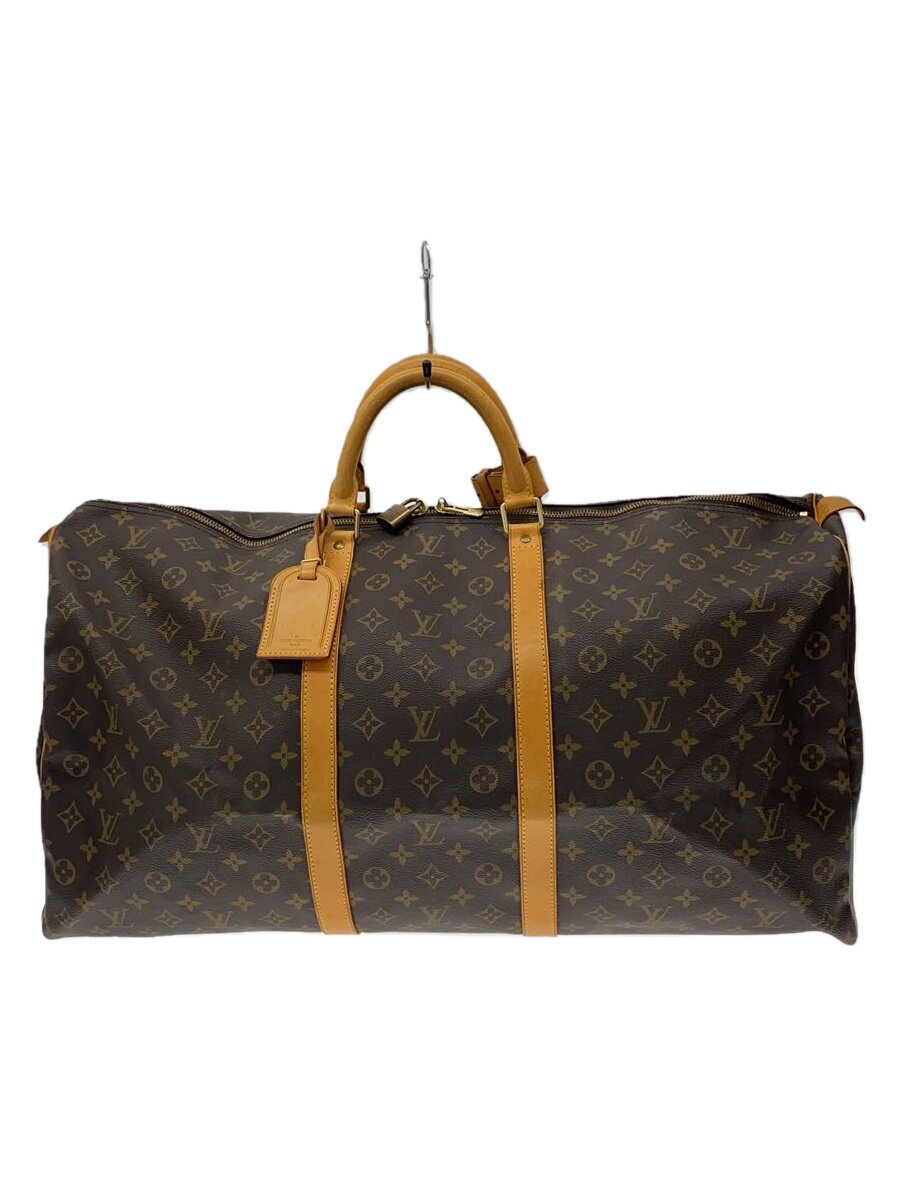 【中古】LOUIS VUITTON◆キーポル・バンドリエール60_モノグラム・帆布_BRW/PVC/BRW/モノグラム【御徒面子】