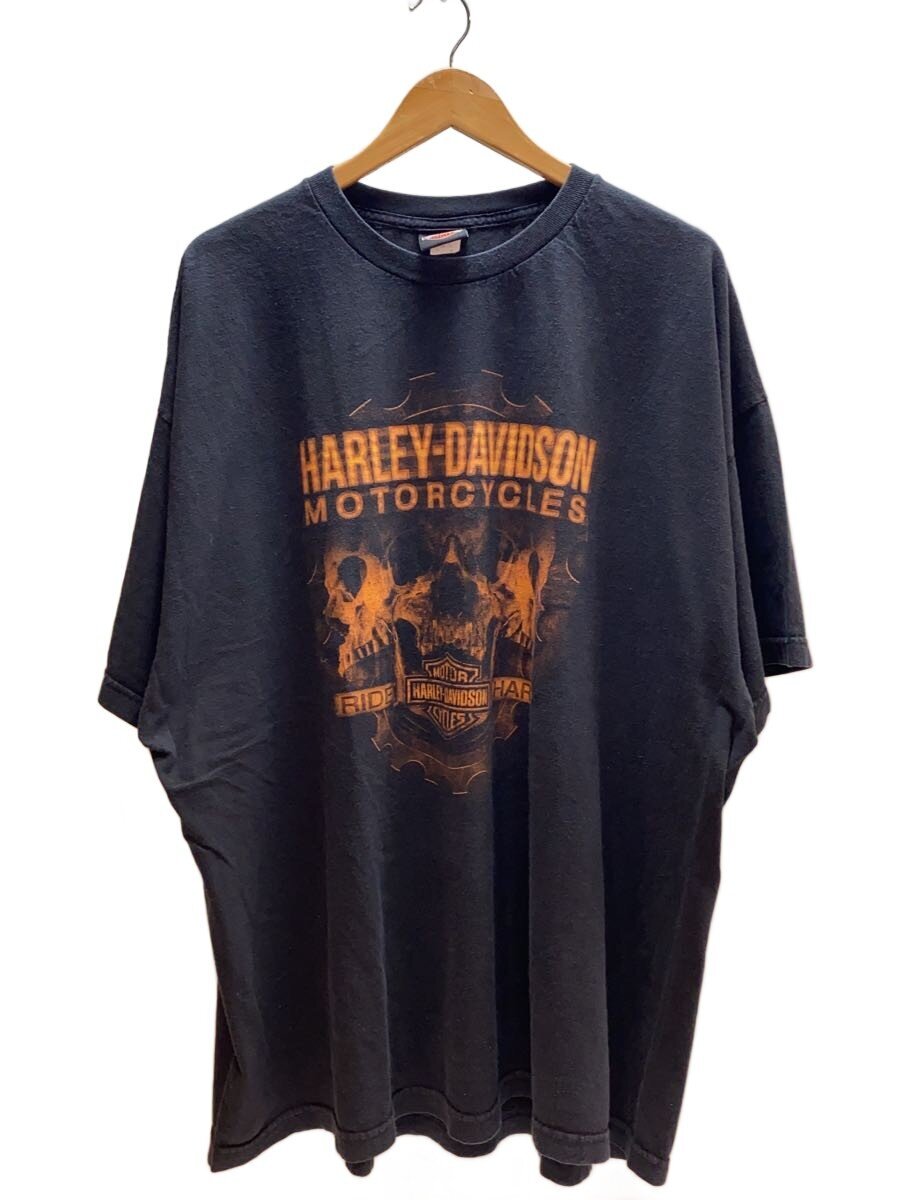 【中古】HARLEY DAVIDSON◆プルオーバー/--/綿織物/BLK【メンズウェア】