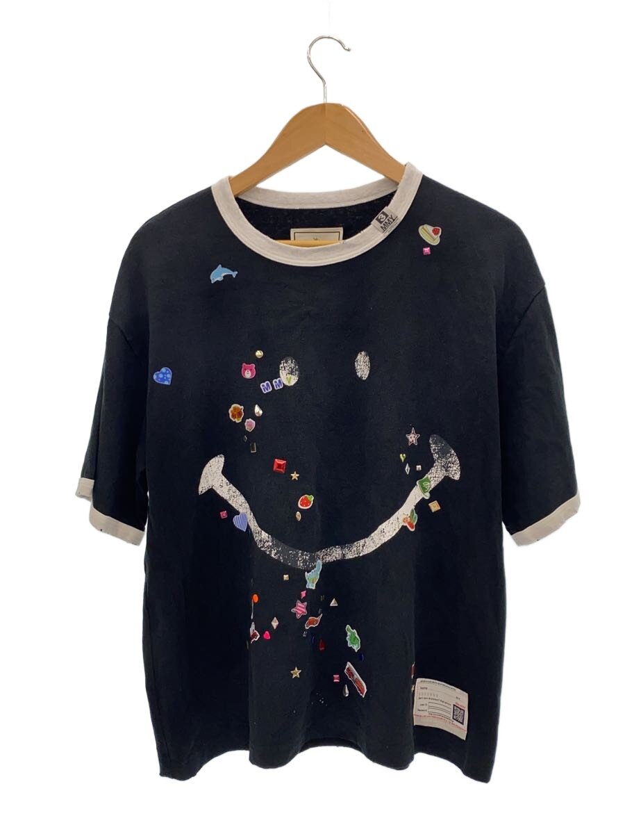 【中古】MIHARA YASUHIRO◆SMILYFACE PT SK TEE/38/綿織物/BLK/B14TS601//【メンズウェア】