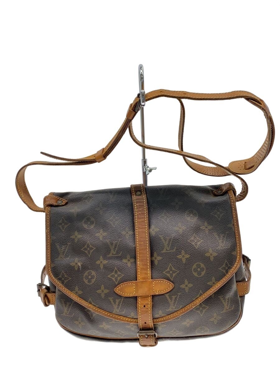 【中古】LOUIS VUITTON◆1)ソミュール30_モノグラム・帆布/PVC/BRW【御徒面子】