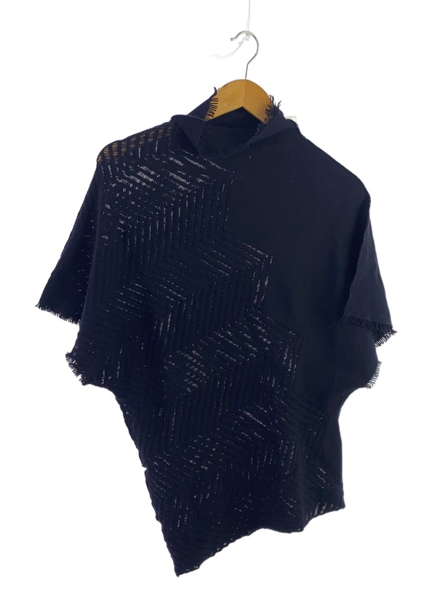 【中古】ISSEY MIYAKE◆イッセイミヤケ/非対称/半袖カットソー/2/ナイロン/NVY/IM33KK303【レディース御召しもの】