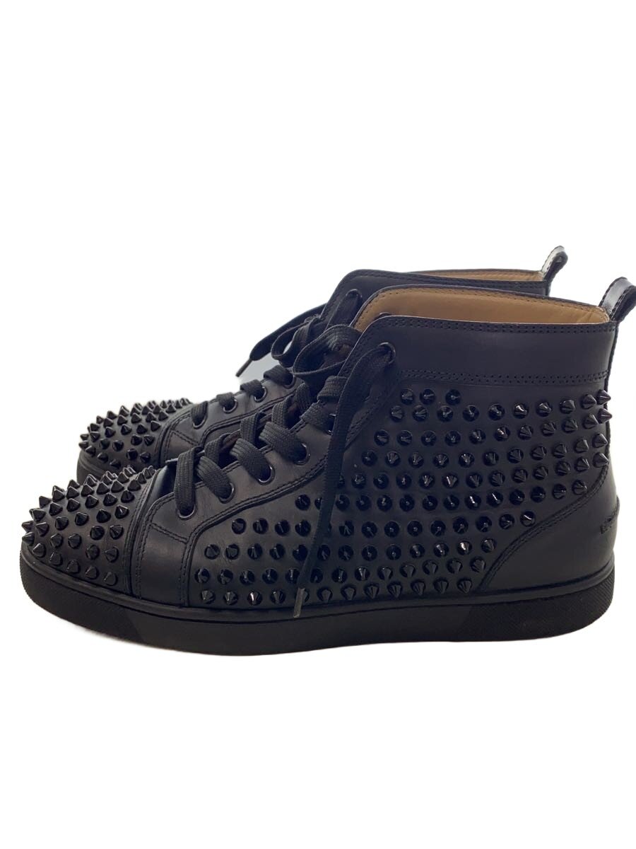 【中古】Christian Louboutin◆LOUIS SPIKES/ハイカットスニーカー/41/BLK/レザー//【シューズ】｜2ｎｄ STREET 店
