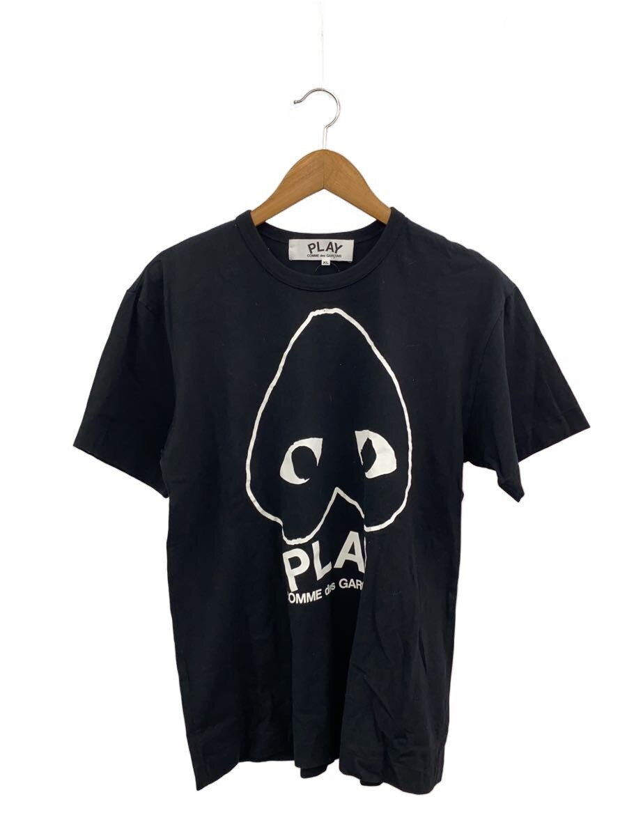 【中古】PLAY COMME des GARCONS◆ティーシャツ/XL/綿織物/BLK/AZ-T114【レディース御召しもの】