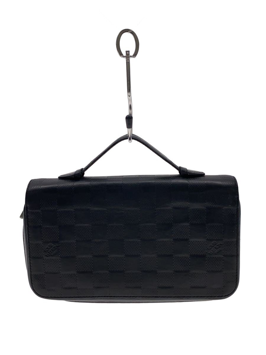 【中古】LOUIS VUITTON◆ジッピーXL_ダミエ・アンフィニ/なめし革/BRW/メンズ【服飾雑貨他】