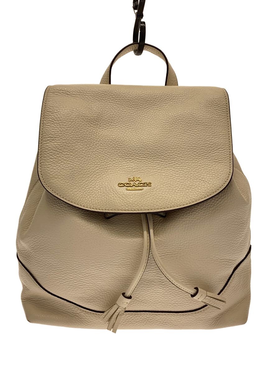 【中古】COACH◆背嚢/なめし革/CRM/無地/F72645【御徒面子】