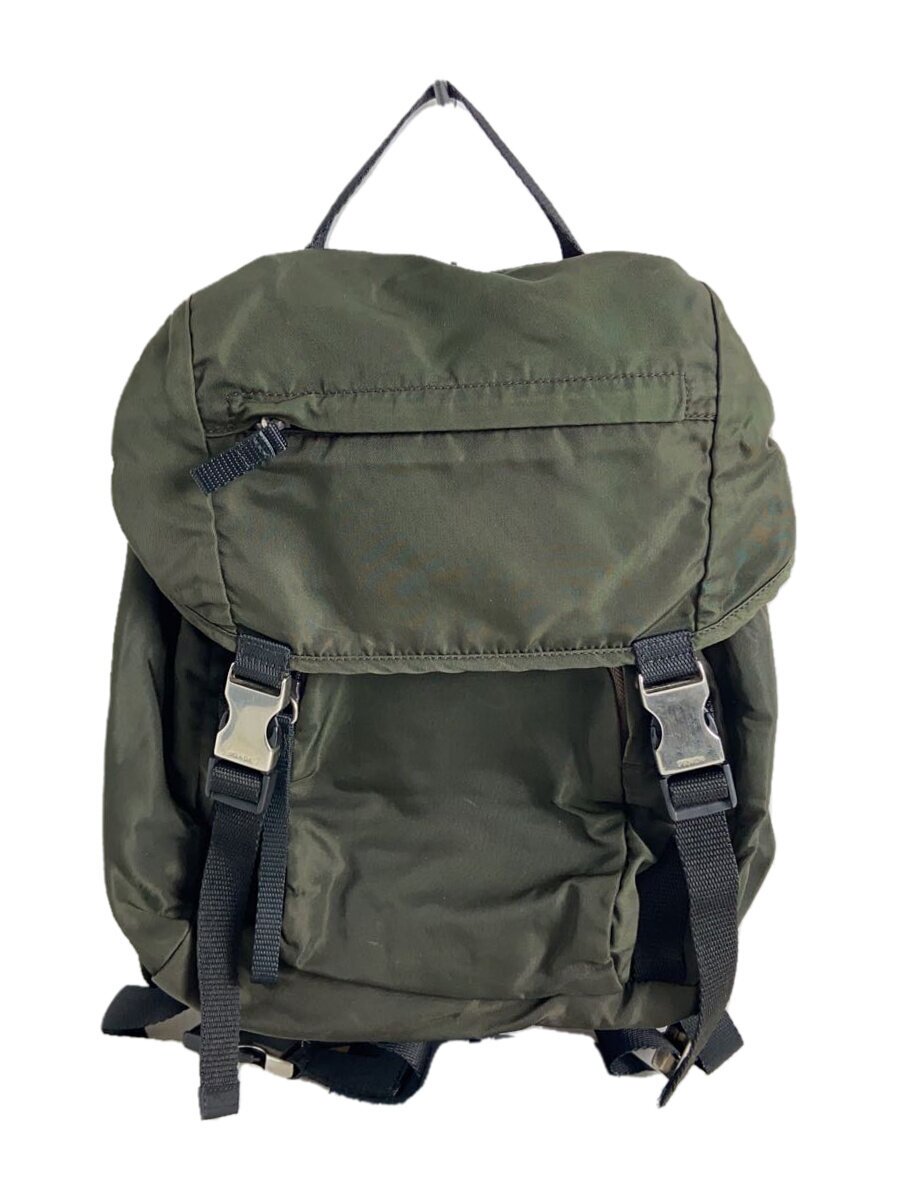 【中古】PRADA◆背嚢/カーキ【御徒面子】