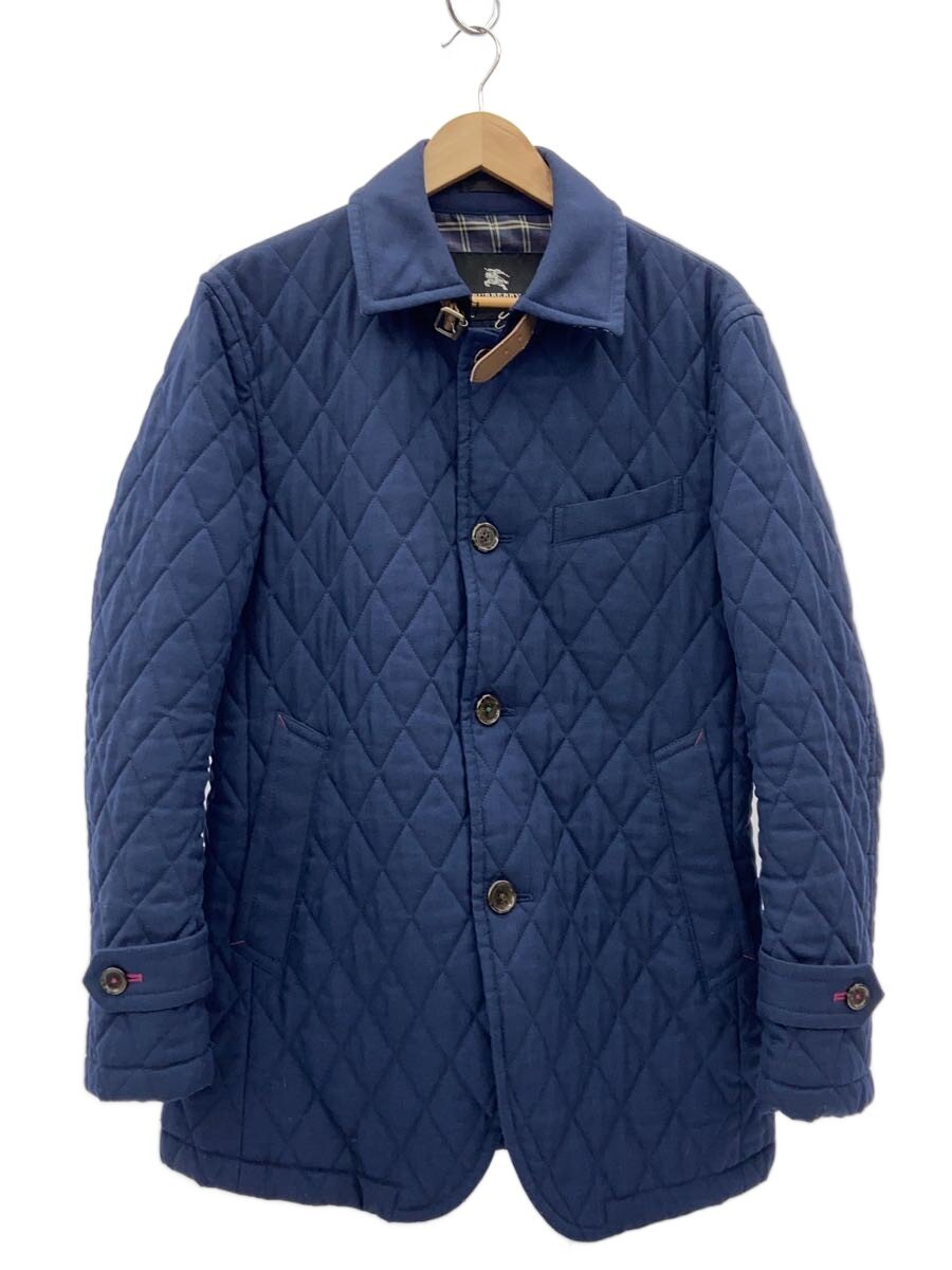 【中古】BURBERRY BLACK LABEL◆キルティングジャケット/L/ポリエステル/NVY/無地/D1A30-601-26/第三ボタンリペア有//【メンズウェア】｜2ｎｄ STREET 店