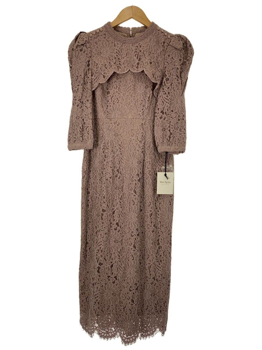【中古】Her lip to◆Scallop belted lace dress/S/綿織物/PUP/1223305052【レディース御召しもの】