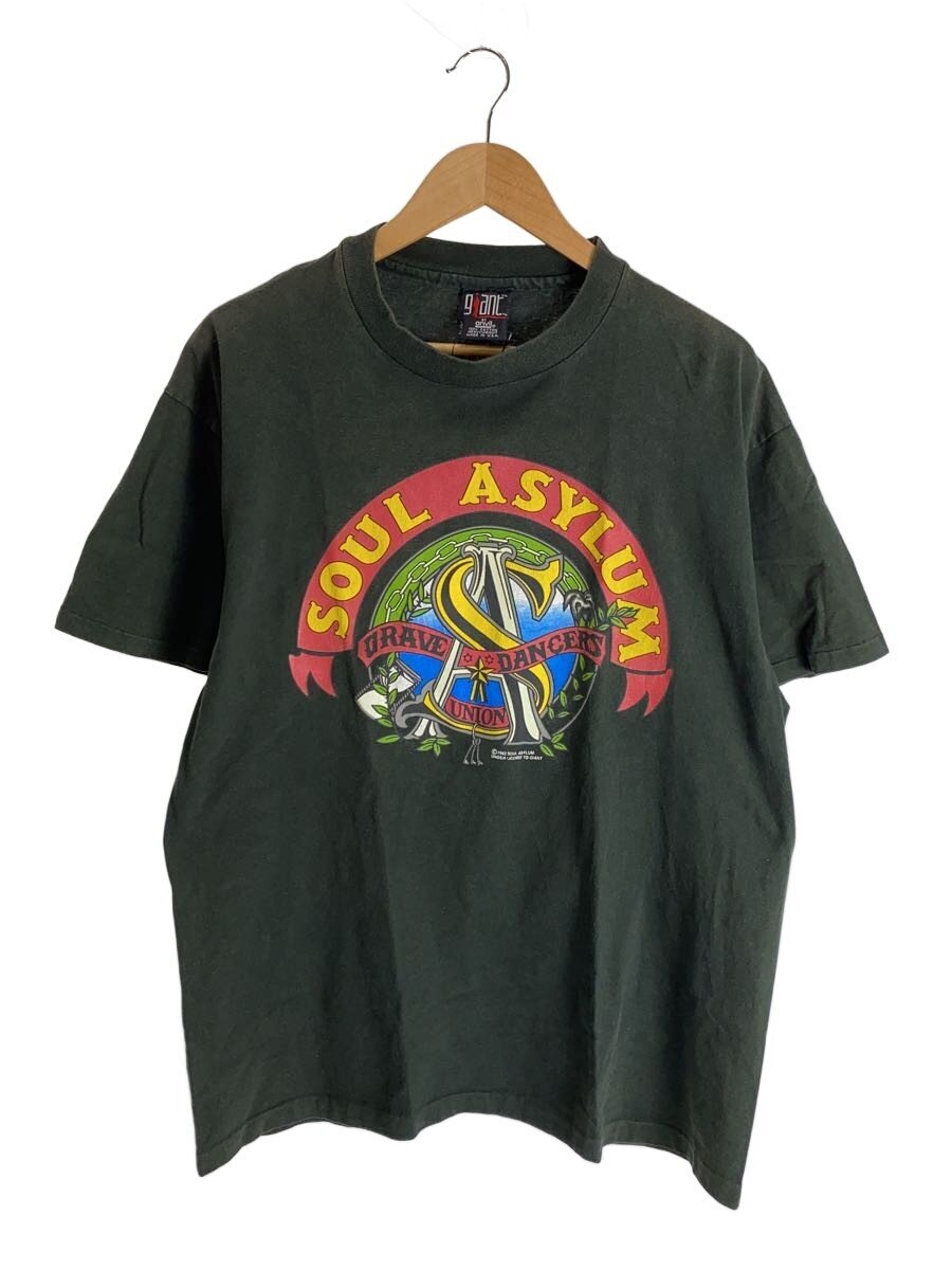 【中古】giant◆SOUL ASYLUM/プルオーバー/XL/綿織物/BLK/刷り上げる【メンズウェア】