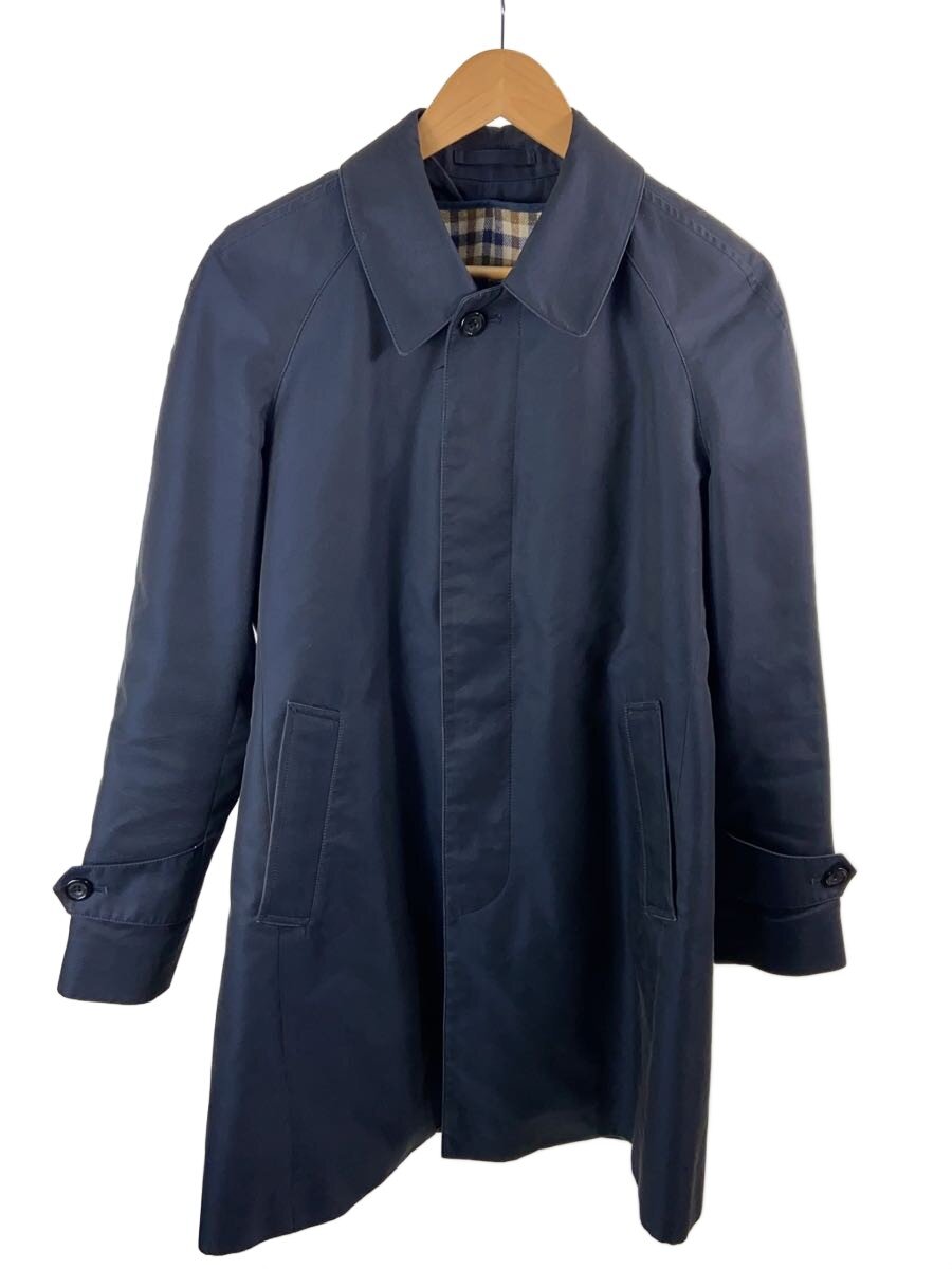 【中古】Aquascutum◆トレンチコート/34/羊毛/NVY/無地/2205451404-39【メンズウェア】
