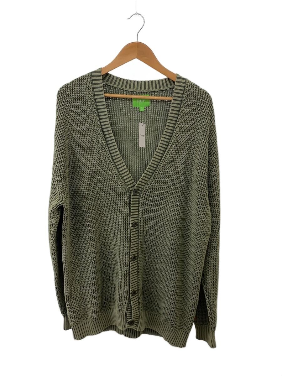 【中古】HUF◆ジレー(朦々たる)/L/綿織物/GRN【メンズウェア】
