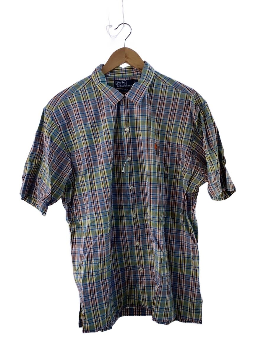 【中古】POLO RALPH LAUREN◆90s/CALDWELL/半袖シャツ/L/コットン/マルチカラー/チェック【メンズウェア】｜2ｎｄ STREET 店