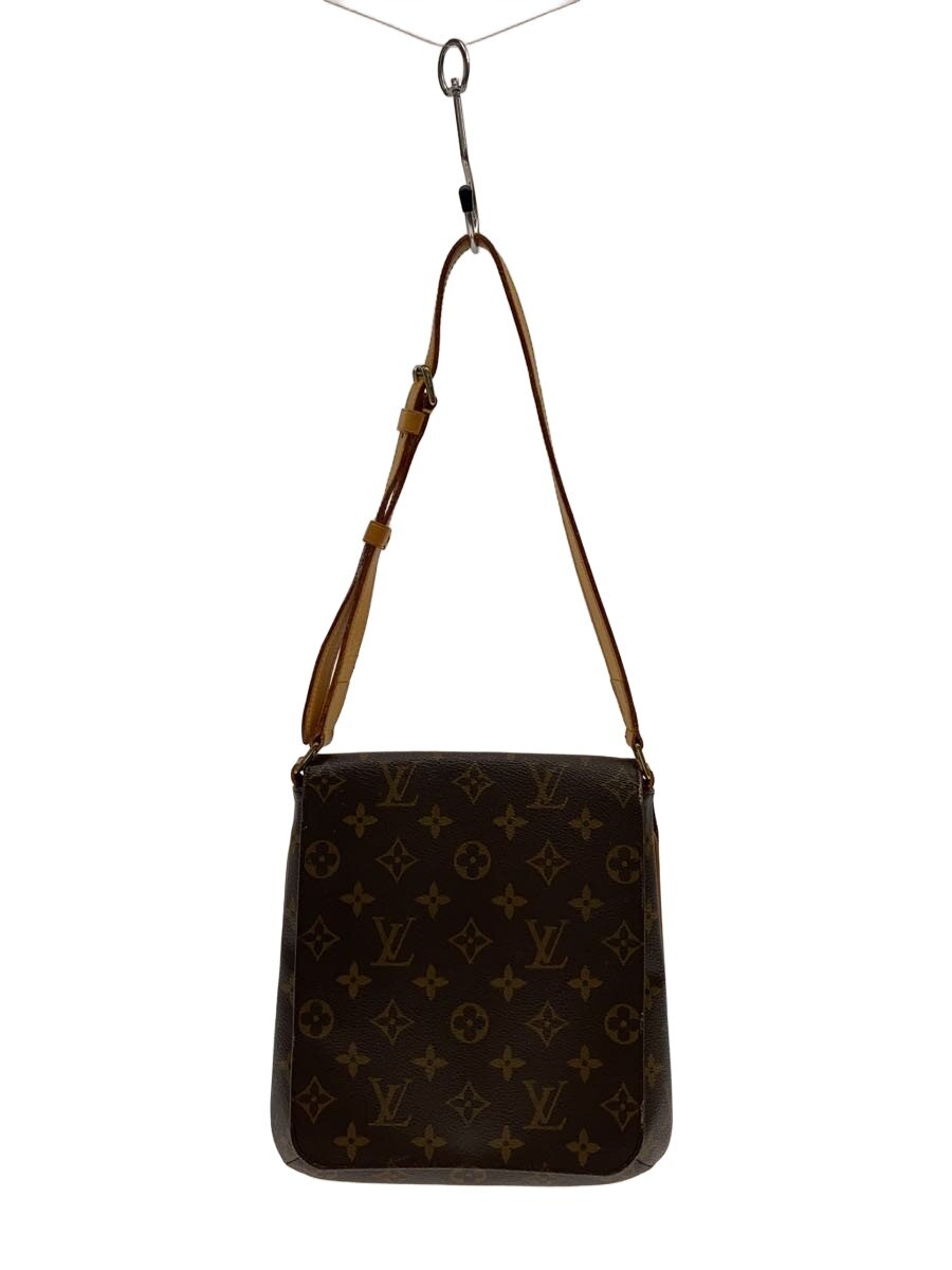 【中古】LOUIS VUITTON◆ミュゼット・サルサ_モノグラム・帆布_遊撃手肩先/PVC/BRW【御徒面子】