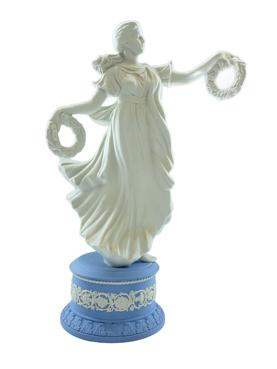 【中古】WEDGWOOD◆ジャスパーダンシングアクー フギュリン/踊るうしろ帯/汚れた状態有【室内装飾小物・日用雑貨】