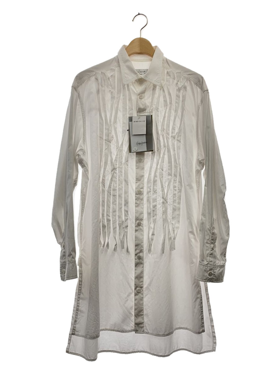 【中古】yohji yamamoto POUR HOMME◆24AW/長袖プルオーバー/2/綿織物/WHT/HO-B68-514-1-02/? NULL ?【メンズウェア】