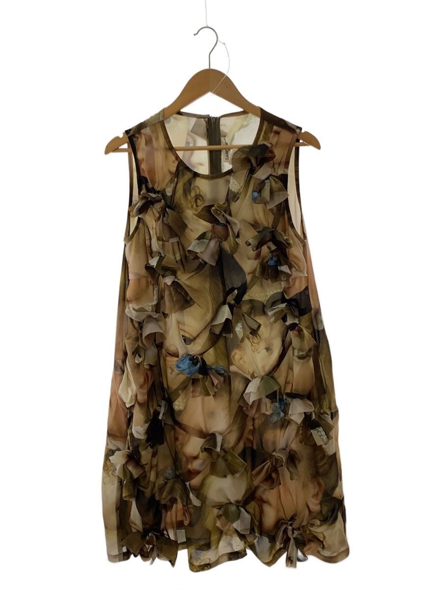 【中古】COMME des GARCONS◆24SS/FACE/ノースリーブ衣裳/S/ポリエステル/BEG/総柄/GM-B007//【レディース御召しもの】