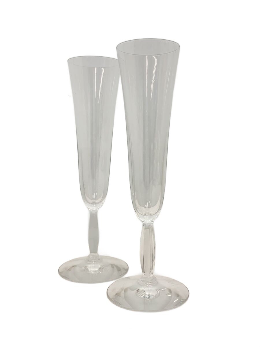 【中古】Baccarat◆グラス/2点セット/シャンパングラス/オンドシャンパンフルートグラスペア/クリア/クリスタルガラス【キッチン用品】